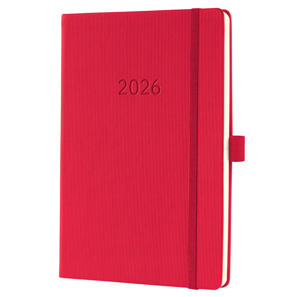 Sigel weekagenda 2026 conceptum - formaat a5 - rood - hardcover - si-c2664