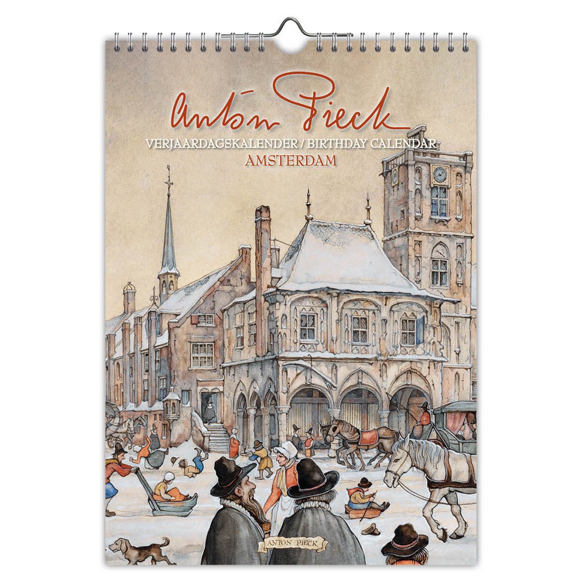 Anton pieck amsterdam verjaardagskalender - a4