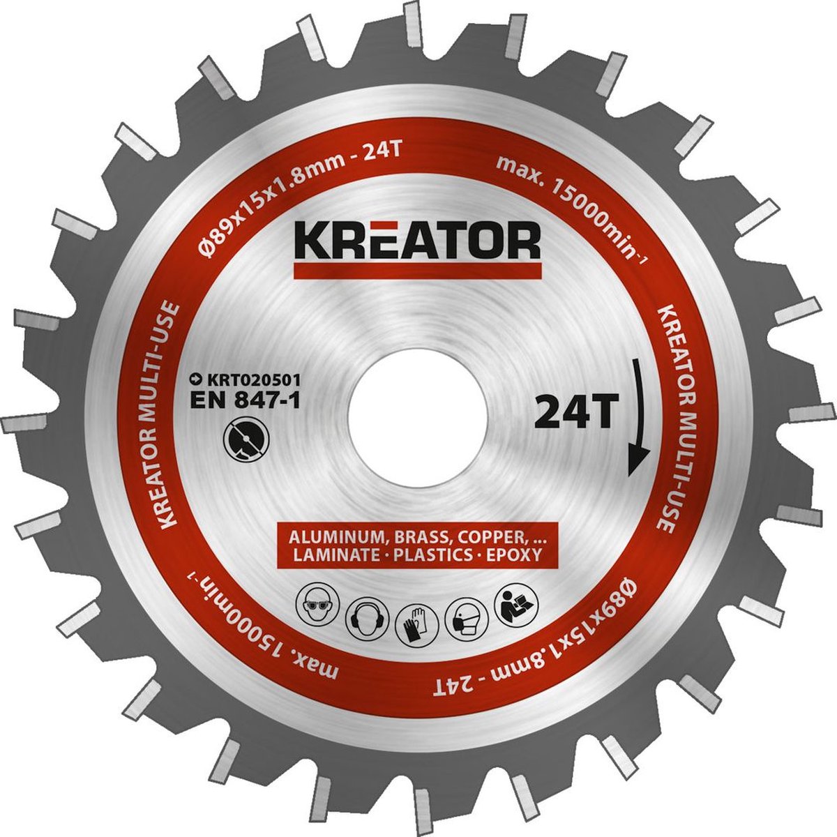 Kreator krt020501 universeel zaagblad 89 mm - 24t