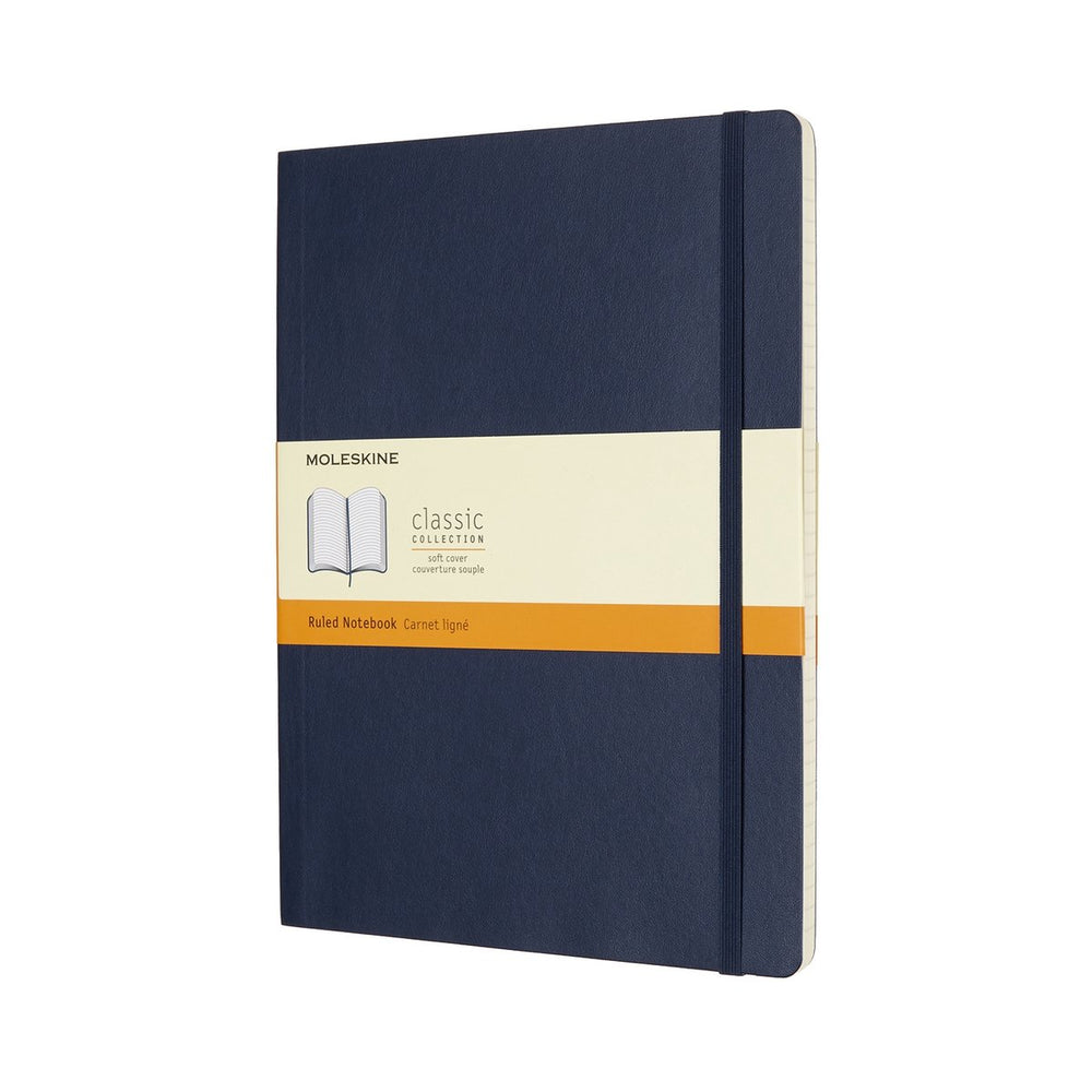 Moleskine classic notitieboek - extra large - softcover - gelinieerd - saffier blauw