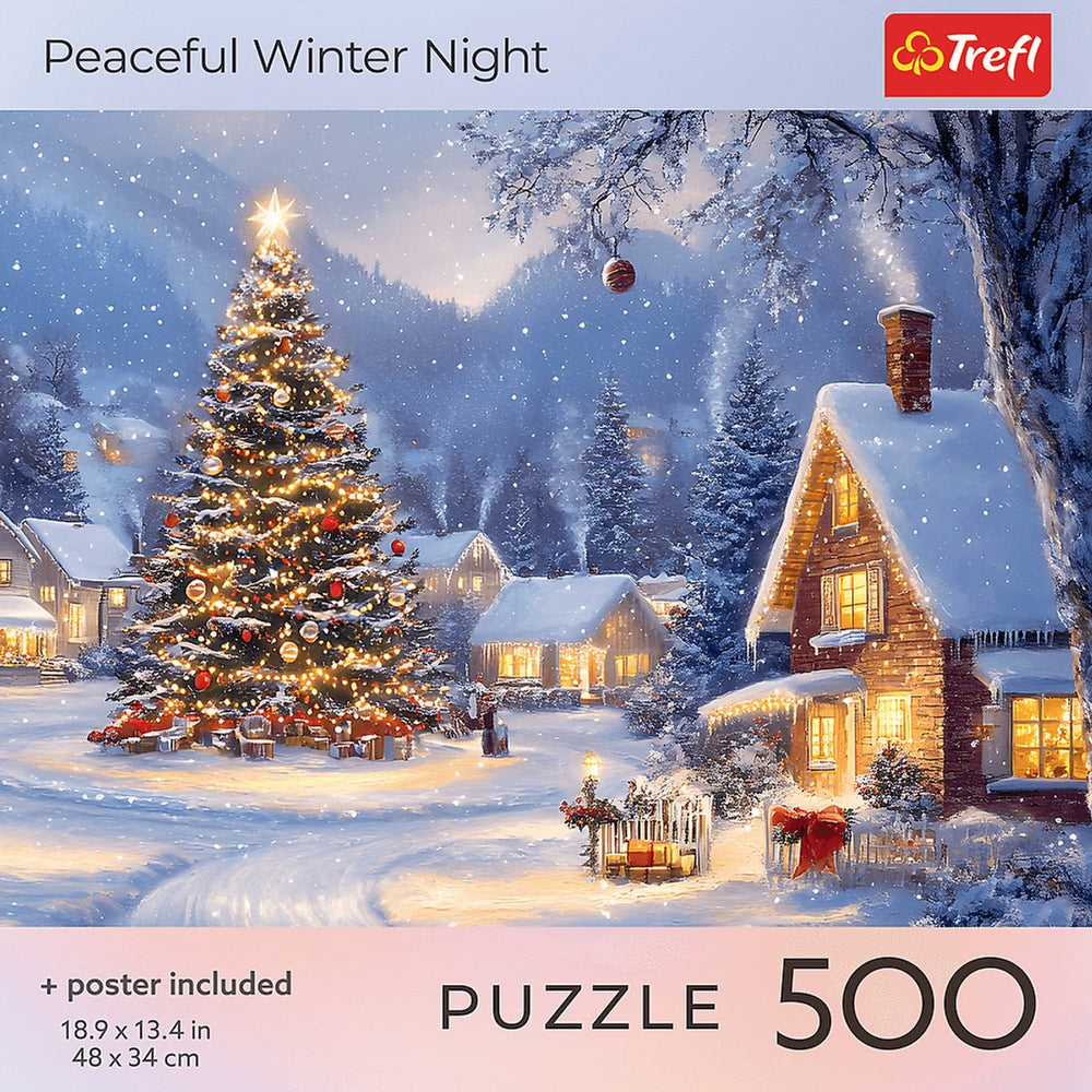 Trefl legpuzzel 500 stukjes kerstmis winternacht volwassenen.