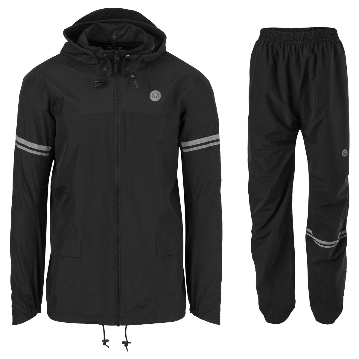 Agu original essential regenpak – 100% waterdicht winddicht – dames heren - poray 5.000 – gerecycled materiaal – zwart - maat xxxl
