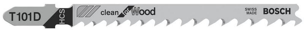 Bosch - decoupeerzaagblad t 101 d clean for wood - 3 stuks