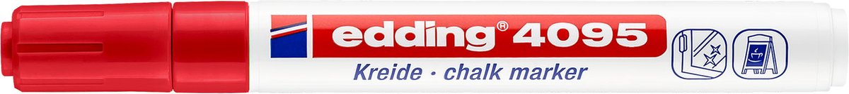 Edding krijtmarker 4095 rond 2 - 3 mm waterbasis rood