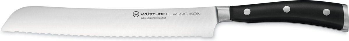 Wusthof classic ikon - broodmes - 20cm - rvs