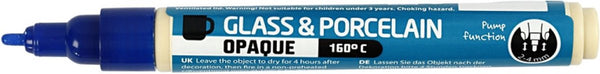 Creativ company cc glass and porcelain marker, line 2-4 mm, opaque, dark blue, 1 pc