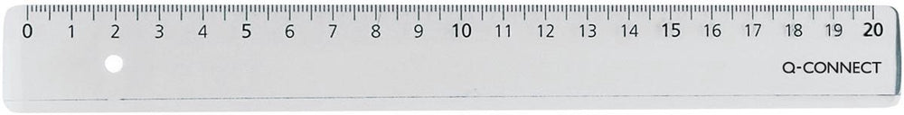 Q-connect meetlat, transparant polystereen, 20 cm 20 stuks