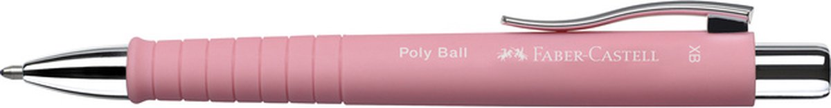 Faber-castell balpen - polyball - xb - lichtroze - fc-241127