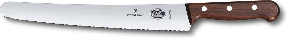 Victorinox gekarteld banketmes met houten handvat - 25,5 cm - dp580 - restaurant - hotel - professioneel