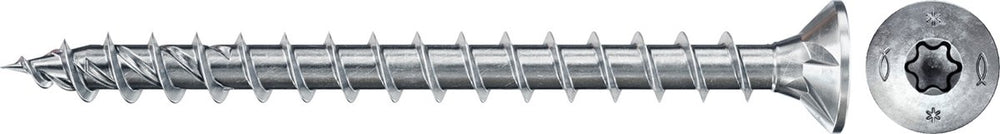 Fischer spaanplaatschroef powerfast ii 4,0x40 tx verzonken kop voldraad blauw verzinkt (200)