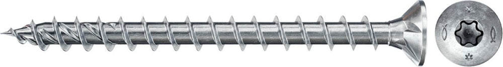 Fischer spaanplaatschroef powerfast ii 4,5x40 tx verzonken kop voldraad blauw verzinkt (200)