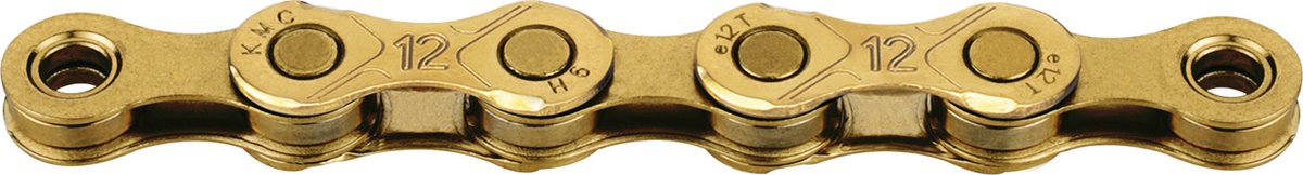 KMC Ketting e12 Ti-Ni goud, 1 2x11 128, 130 schakels, 5.2mm pin, 12-speed