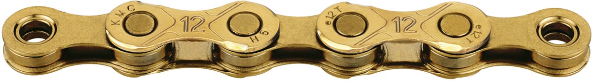 KMC Chain e12 Ti-Ni Gold, 1/2x11/128, 130 links, 5.2mm pin, 12-speed