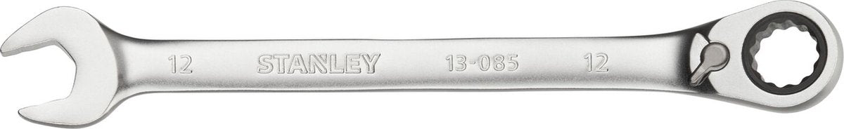 Stanley - fatmax omkeerbare ringsteeksleutel met ratel 12mm - steeksleutel - sleutelgereedschap - 1 stuk(s)