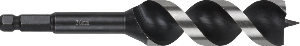 Wolfcraft - 26mm slangenboor voor houtbalken - 165mm - zeskantschacht houtboor - hex - boor voor hout - 7139000