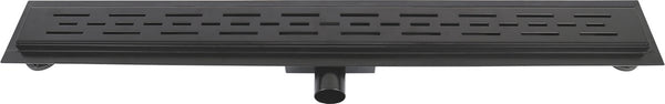 Differnz douchegoot - 7 x 7 x 80cm - met flens - rvs zwart