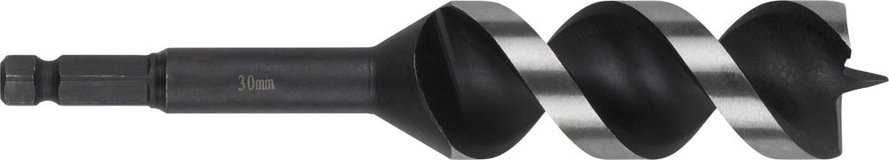 Wolfcraft - 30mm slangenboor voor houtbalken - 165mm - zeskantschacht houtboor - hex - boor voor hout - 7140000