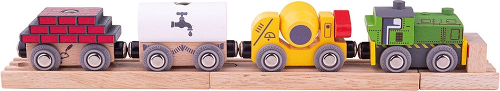 Bigjigs trein houten constructie met lading
