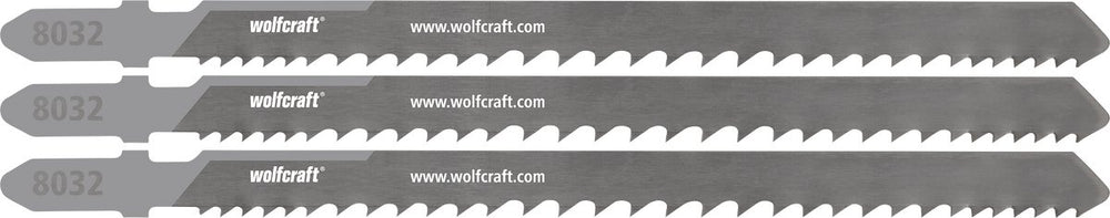 Wolfcraft - 3 decoupeerzaagbladen voor hout met spijkers schroeven - 65mm - bim met t-schacht - 8032000