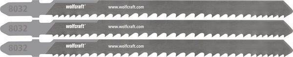 Wolfcraft - 3 decoupeerzaagbladen voor hout met spijkers schroeven - 65mm - bim met t-schacht - 8032000