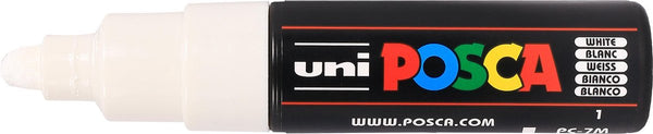 Uni posca verfmarker 7m wit - conische punt 4,5mm