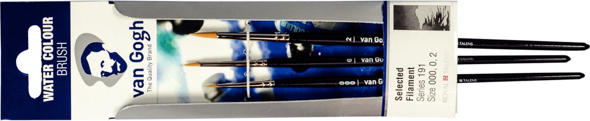 Van gogh penselenset voor aquarelverf, serie 191 nr. 000-0-2