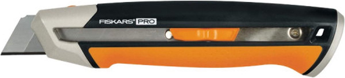 Fiskars carbonmax - universeel mes - 25mm - ergonomische softgrip - metalen korpus