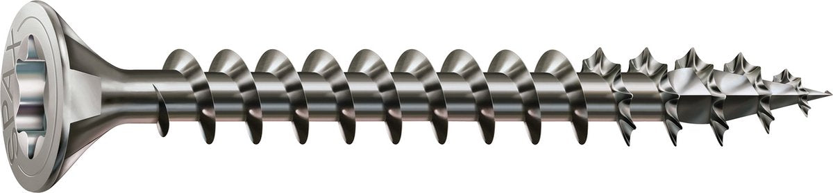 Spax roestvaststalen schroef, 3,5 x 20 mm, 180 stuks, voldraad, verzonken kop, t-star plus t15, 4cut, roestvast staal a2 - 8000000287176