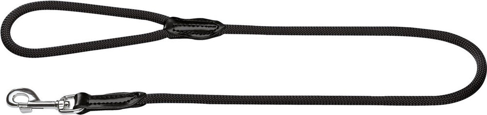 Hunter looplijn freestyle nylon rond zwart - hondenriem - 110x1 cm