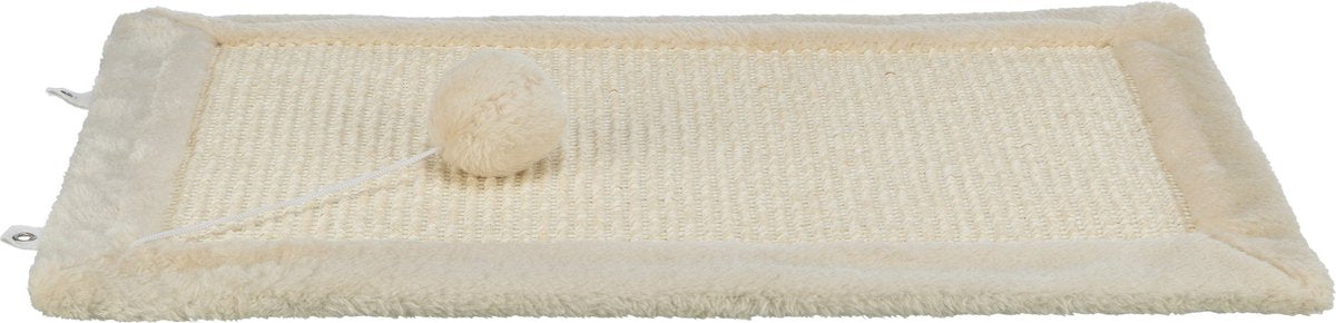 Trixie krabmat - sisaltapijt bruin 55x35cm - 2 stuks, pluche middenstuk