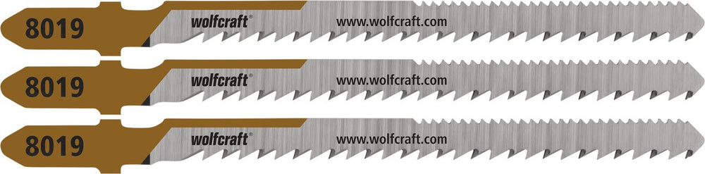 Wolfcraft - hardhout decoupeerzaagbladen 50mm - mirror-cut - decoupeerzaagblad hcs met t-schacht – hout - 8019000