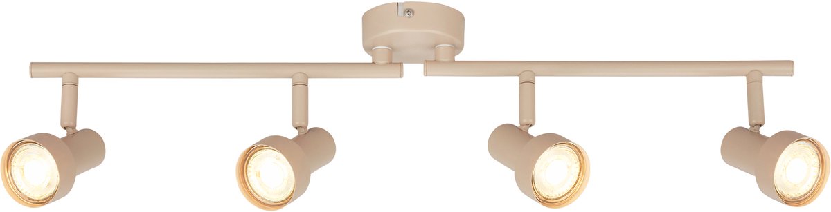 Briloner b.k.licht tapp - opbouwspot - plafondspot (plafondlamp) - 4x gu10 fitting - taupe beige - 60.5 cm
