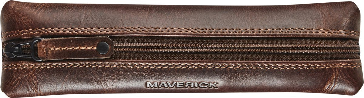 Maverick leren pen etui the original flat
