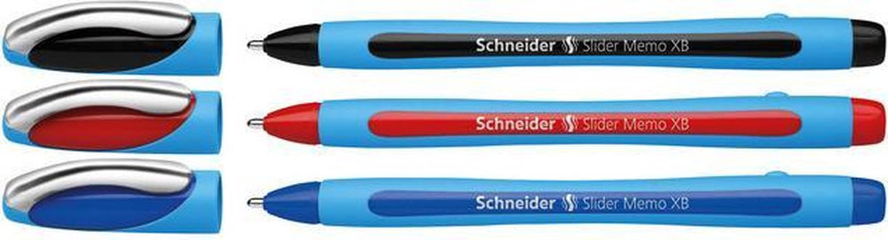 Schneider schrijfwaren schneider balpen - slider memo - penpunt xb 1,4mm - 3 stuks - s-150293