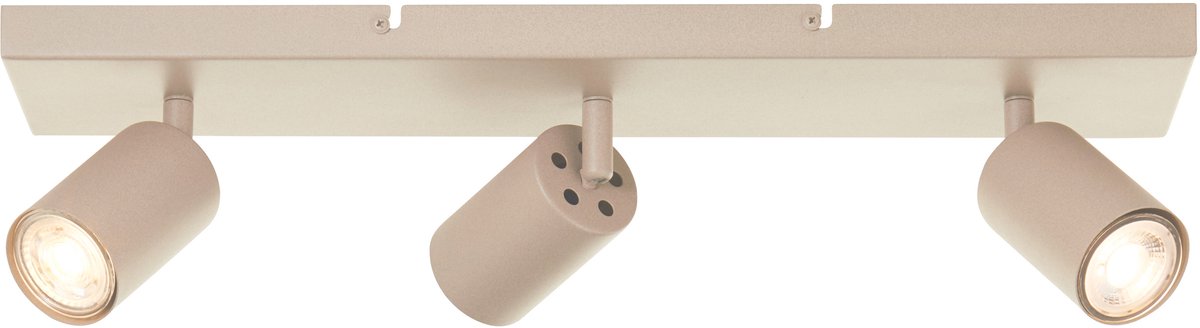 Brilliant jello - plafondlamp - led gu10 3x5w - 350lm - 3000k - dimbaar - champagne