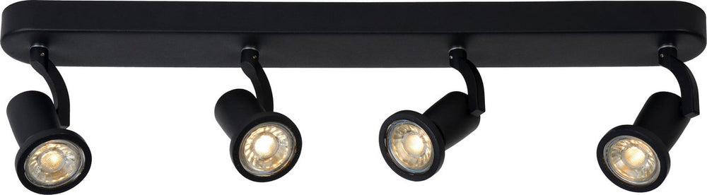 Lucide jaster-led - plafondspot (plafondlamp) - led - gu10 - 4x5w 2700k - zwart