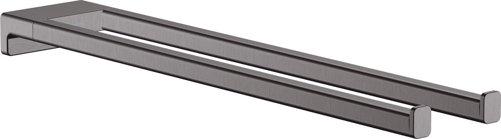 Hansgrohe addstoris q handdoekhouder 2-lids - geborsteld zwart chroom (antraciet)