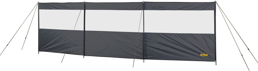 Abbey camp windscherm met raam - polyester - 5 meter - grijs
