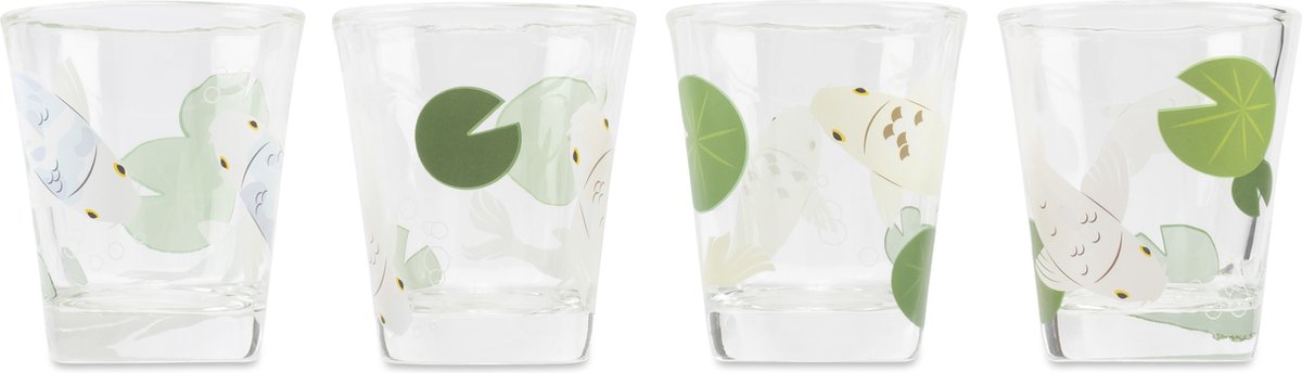 Kikkerland koi vissen morph shotglazen - verandert bij koude temperaturen - set van 4