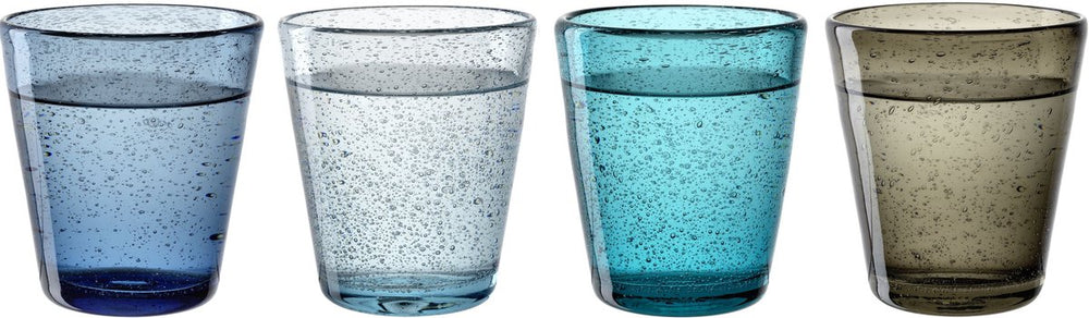 Leonardo burano drinkglas assorti koude kleuren - set 4