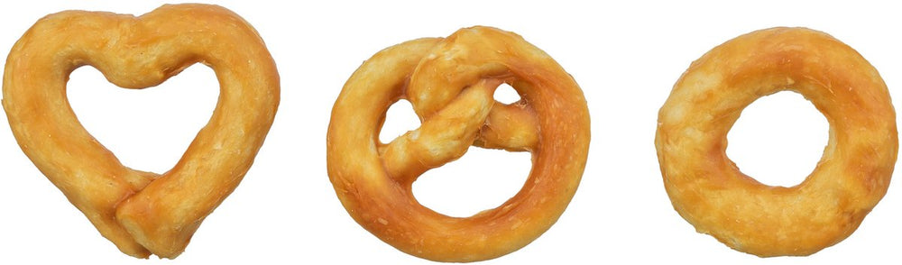 Trixie - mini mix - pretzel hart ring - met collageen - 6 cm - 20 gr - 90 st