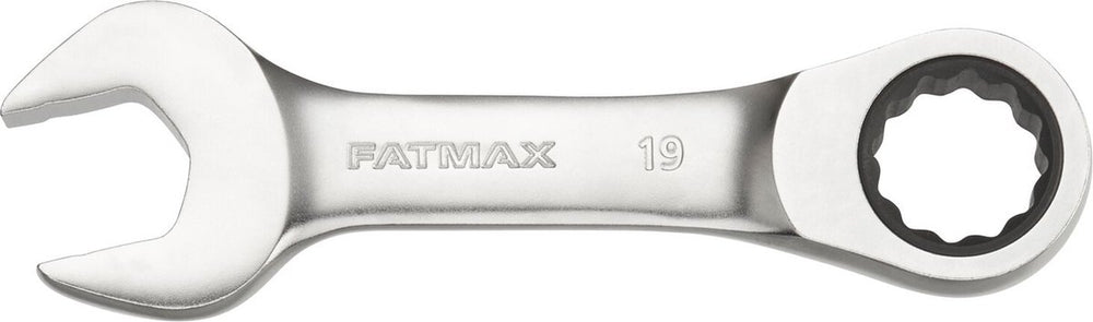 Stanley - fatmax stubby ringsteeksleutel met ratel 19mm - steeksleutel - sleutelgereedschap - 1 stuk(s)