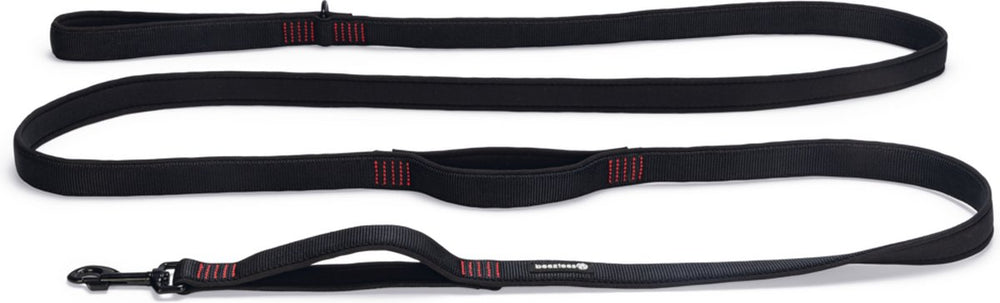 Beeztees parinca premium - hondenriem - nylon - zwart - 300 cm x 25 mm