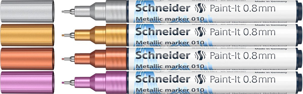 Schneider schrijfwaren schneider metallic marker - paint-it 011 - 2mm - 4 stuks - s-ml01111501