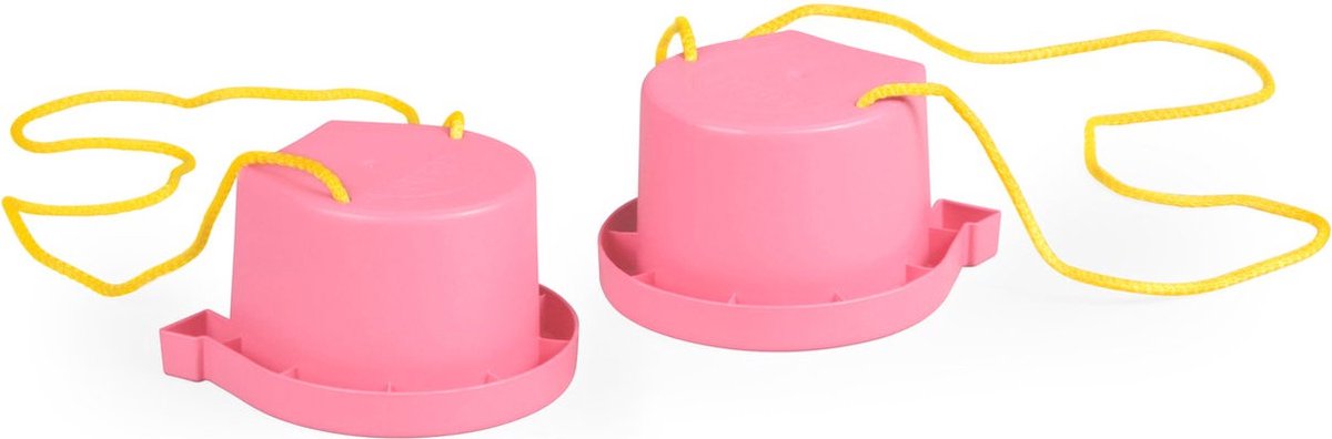 Merkloos sans marque roze loopklossen met hoefijzer afdruk