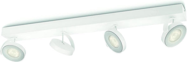 Philips led philips clockwork opbouwspot - 4-lichts - wit - warmglow