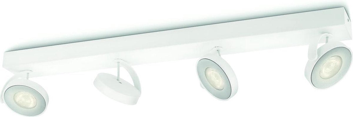 Philips led philips clockwork opbouwspot - 4-lichts - wit - warmglow