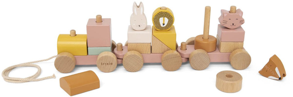 Trixie houten dierentrein mrs. cat â€“ 18m+ â€“ fsc hout - leuk als verjaardagscadeau