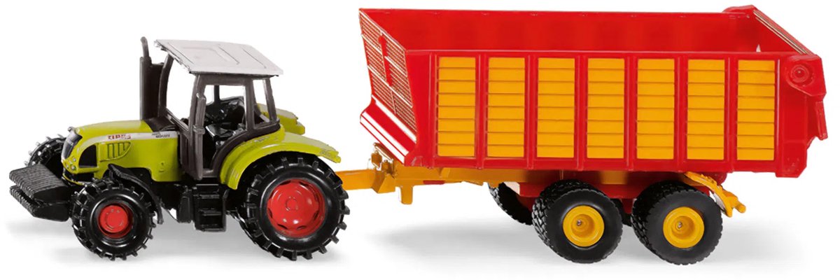 Siku 1650 Claas tractor with silage trailer 1:72