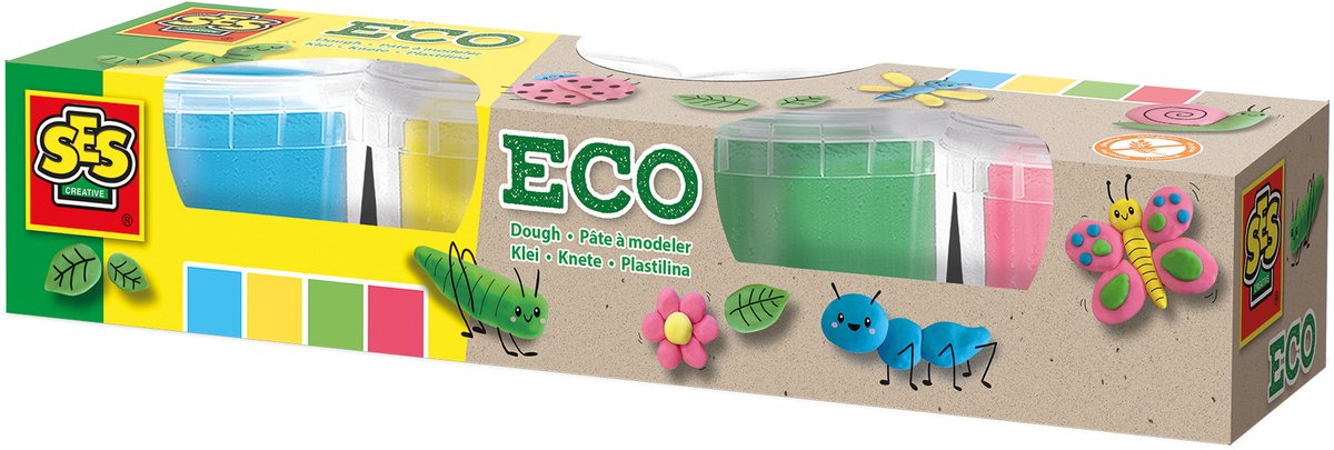 Ses creative ses eco klei - 4 kleipotjes